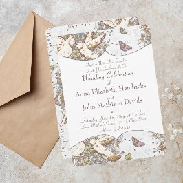 Invitación Patrón de jardín de unidades blancas