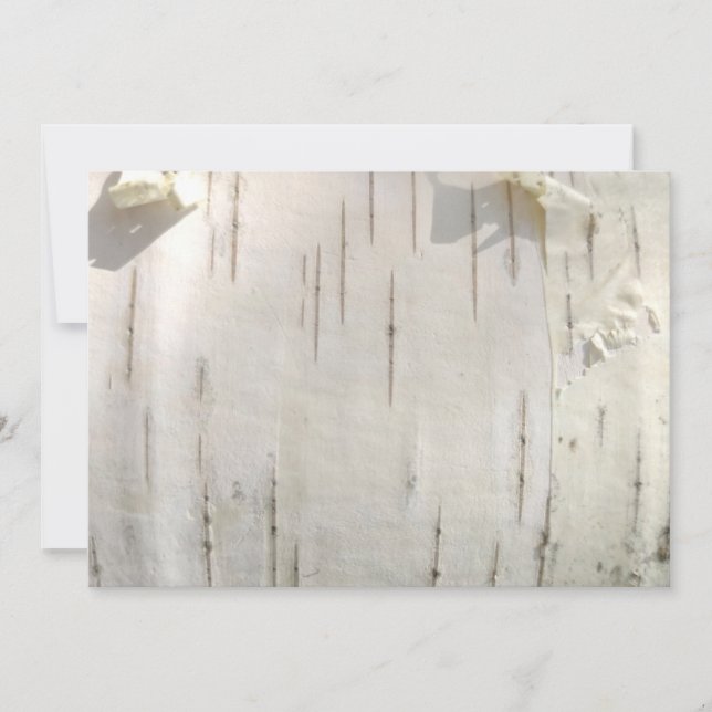 Invitación Patrón de la corteza de Birch (Anverso)