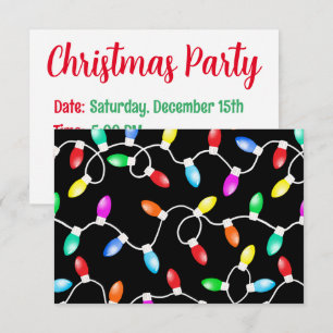 Invitación Patrón de luces navidades