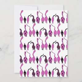 Invitación Patrón de manchas púrpuras de gato