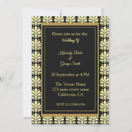Invitación Patrón de marco Art Deco