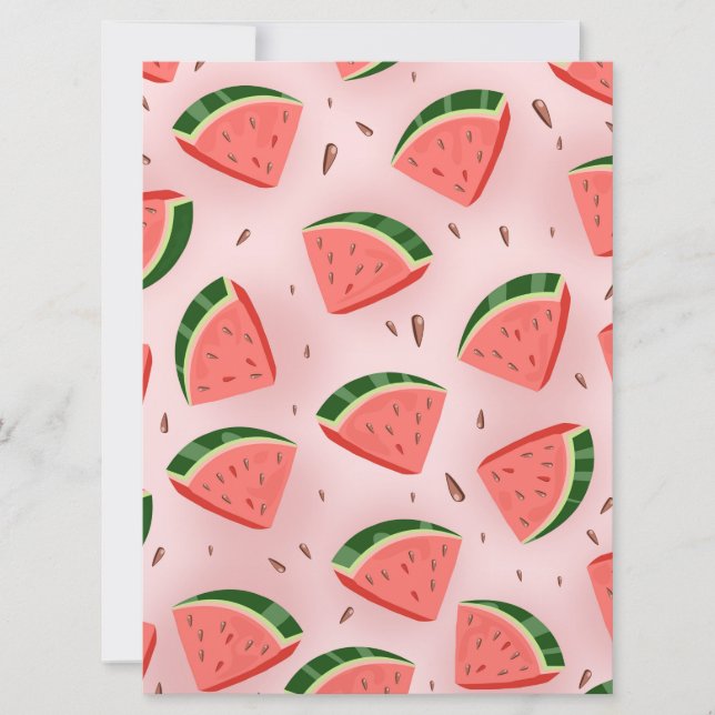 Invitación Patrón de Melón de Agua (Anverso)