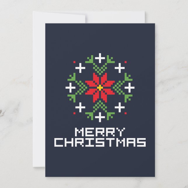 Invitación Patrón de navidad 6 (Anverso)