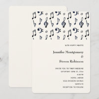 Patrón de notas musicales lindas para boda
