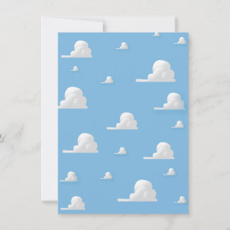 Invitación Patrón de nube de personalizado corto