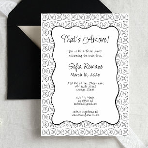 Invitación Patrón de pasta que es más ducha de novia italiana