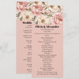 Invitación Patrón de peonías florecidas vintage