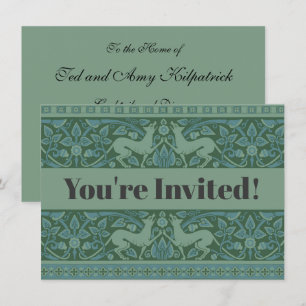 Invitación Patrón de perro Art Deco Nouveau naturaleza animal