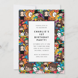 Invitación Patrón de personaje de Harry Potter para cumpleaño