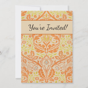 Invitación Patrón de Rama Dorada de William Morris Arte Vinta