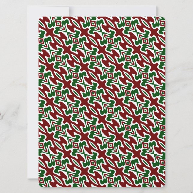 Invitación Patrón de rayas de los Navidades trippy Squiggly R (Anverso)