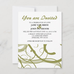 Invitación Patrón de remolinos de oro