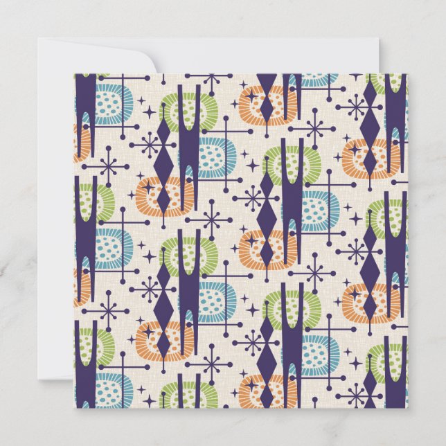 Invitación Patrón de resumen de la edad atómica moderna de me (Anverso)