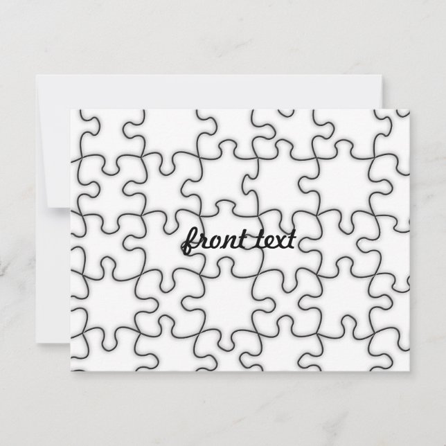Invitación Patrón de rompecabezas (Añadir la imagen) (Anverso)