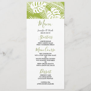 Invitación Patrón de selva tropical de paleta verde