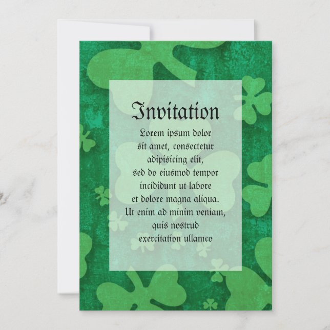 Invitación Patrón de Shamrock (Anverso)