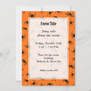 Invitación Patrón de siluetas de araña