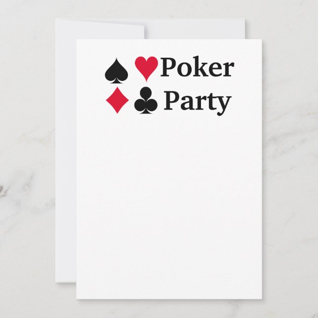 Invitación Patrón de símbolos de cartas de reproducción (Anverso)