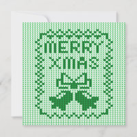 Patrón de suéter feo campanas de jingle y Feliz Na