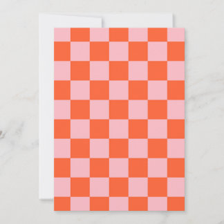 Invitación Patrón de tablero de naranja y tablero de control