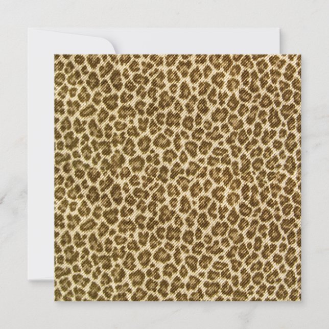 Invitación Patrón de tejido de piel de leopardo (Anverso)