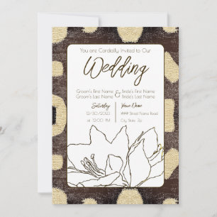 Invitación Patrón de tela de barro de Kuba Boda tribal africa