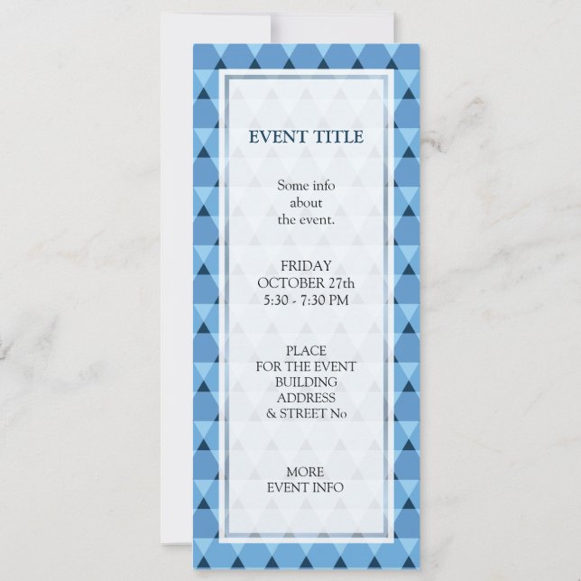 Invitación Patrón de triángulos (Reverso)