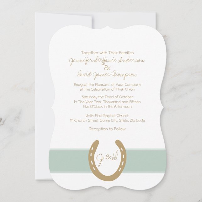 Invitación Patrón de zapatos equinos temáticos (Anverso)