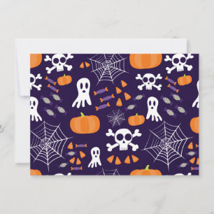Invitación Patrón divertido de Halloween
