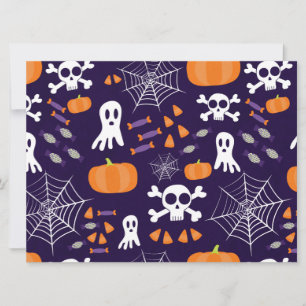 Invitación Patrón divertido de Halloween