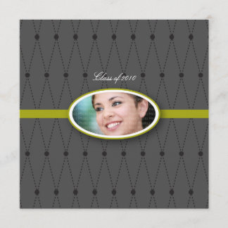 Invitación Patrón elegante de Harlequin:Verde