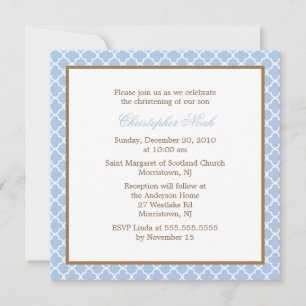 Invitación Patrón elegante de quatrefoil