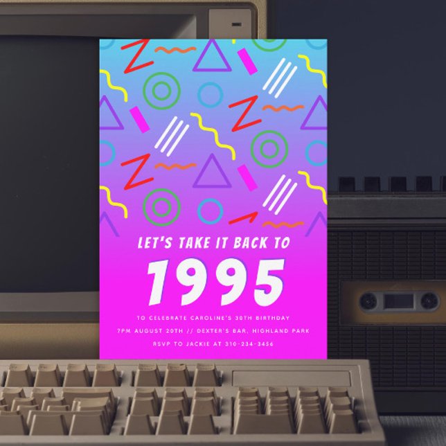 Invitación Patrón Fiesta de los 90 (Subido por el creador)