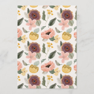 Invitación Patrón floral acuarela pastel continuo   Suave