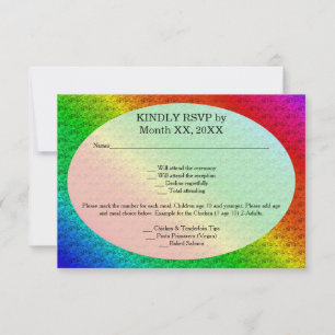 Invitación Patrón floral Arcoiris Boda otoño