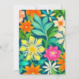 Invitación Patrón floral colorido