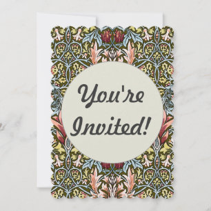 Invitación Patrón floral de cabeza de serpiente de William Mo