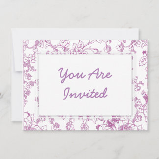 Invitación Patrón floral de Chintz Rosa