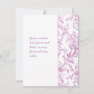Invitación Patrón floral de Chintz Rosa