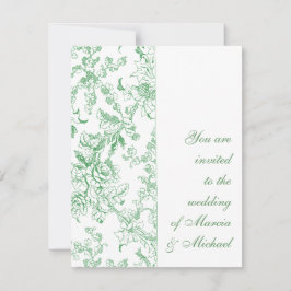 Invitación Patrón floral de Chintz Rosa