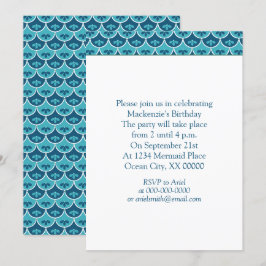 Invitación Patrón floral de vieira colores personalizados fie