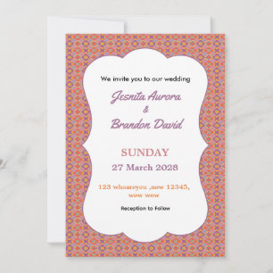 Invitación Patrón floral geométrico Premium de nativos americ