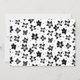 Invitación Patrón floral reconstruido - Gótico acromático