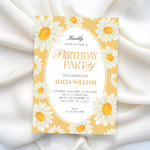 Invitación Patrón floral sin fisuras de girasol cumpleaños
