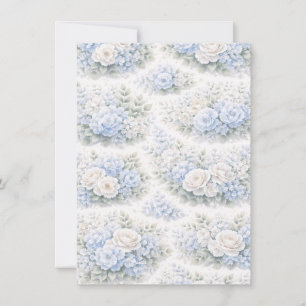Invitación Patrón Floral SoftBlue Botánico Romántico Elegante
