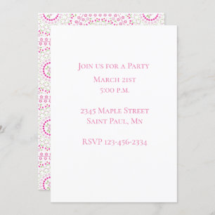 Invitación Patrón geométrico caprichoso simple