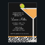 Invitación Patrón Martini y Zebra Naranja<br><div class="desc">Comience su bash de cumpleaños con estilo enviando estas invitaciones de fiesta de moda con un martini rosa en un fondo de cebra. Perfecto para fiestas de soltera,  chicas nocturnos,  duchas de novias,  fiestas de cumpleaños,  fiestas de cóctel y más! Art © ILUSTRACIONES JW</div>