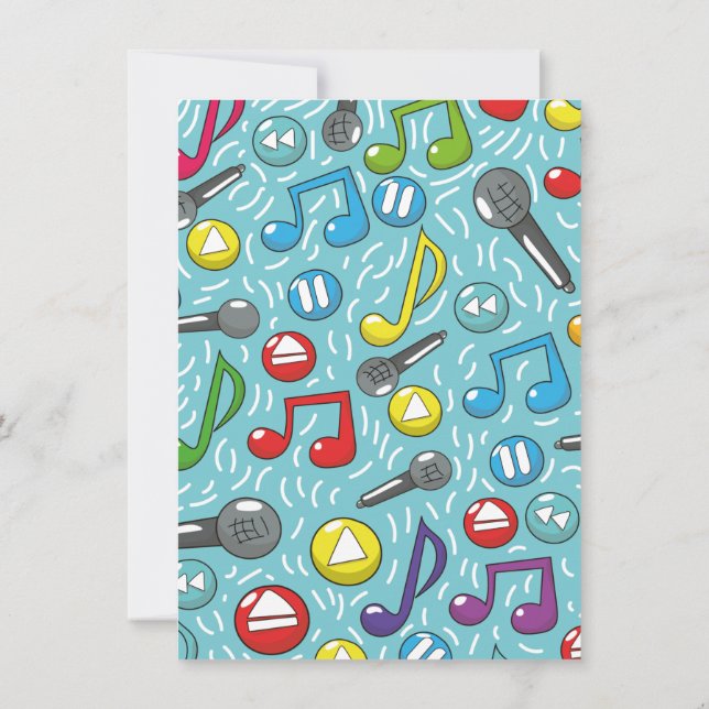 Invitación Patrón musical (Reverso)