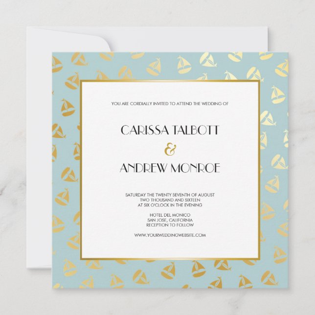 Invitación Patrón náutico de oro (Anverso)