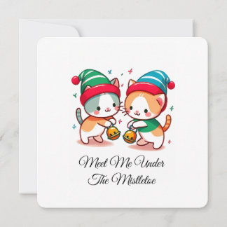 Invitación Patrón Navideño Estético Caramelo de Santa Minimal